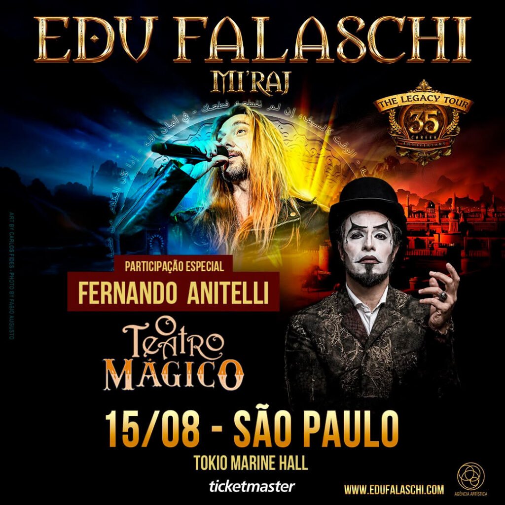 edu falaschi teatro magico são paulo 2026 miraj tour