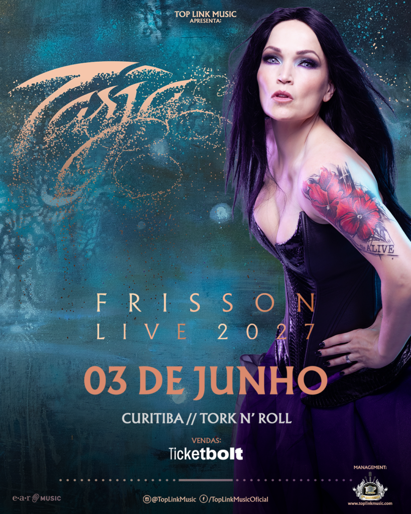 Tarja confirma show em Curitiba pela “Frisson Tour 2027” tarja curitiba 2027