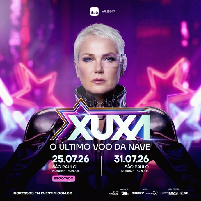 Xuxa dá início à histórica turnê “O Último Voo da Nave” em São Paulo