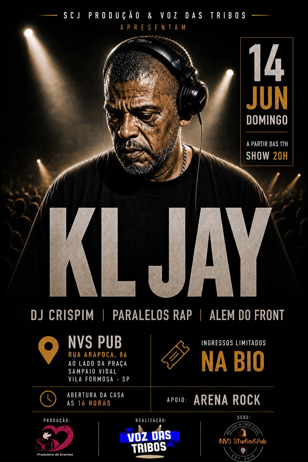 Evento na Zona Leste une rap, hardcore e rock alternativo neste domingo (14). Programação conta ainda com Paralelos Rap e DJ Crispim