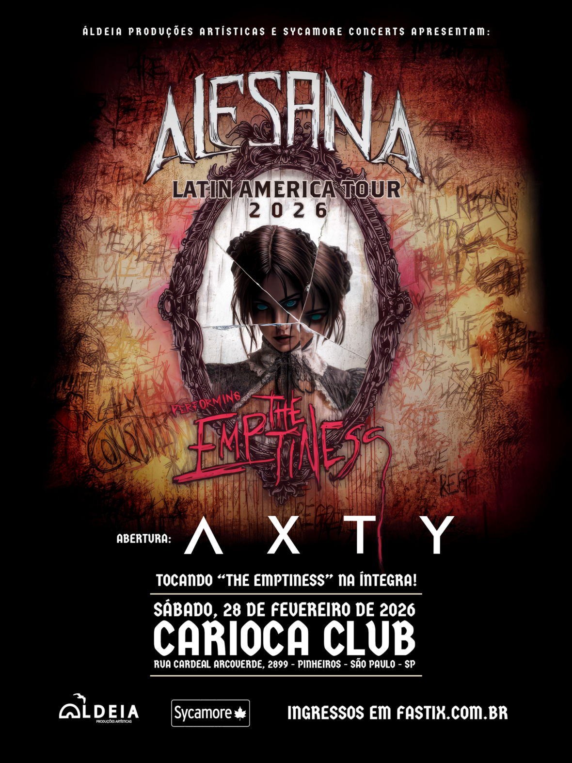 Axty é confirmada como abertura para o show do Alesana em São Paulo Axty é confirmada como abertura para o show do Alesana em São Paulo