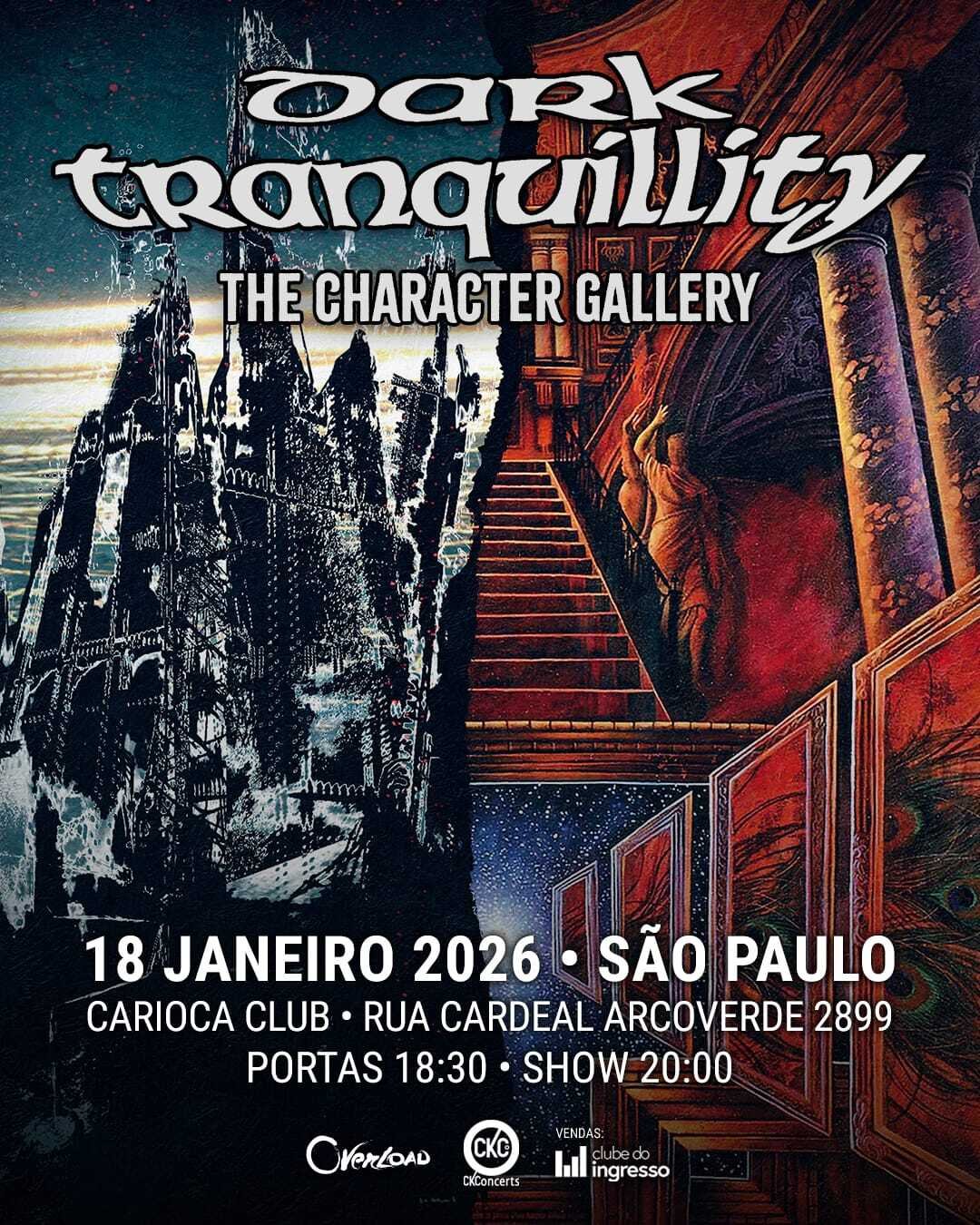 Dark Tranquillity em São Paulo: Um diagnóstico sonoro de um mundo em crise Darktranquility Jan26br The Character Galley Flyer O5JeSukFN4vta1WP