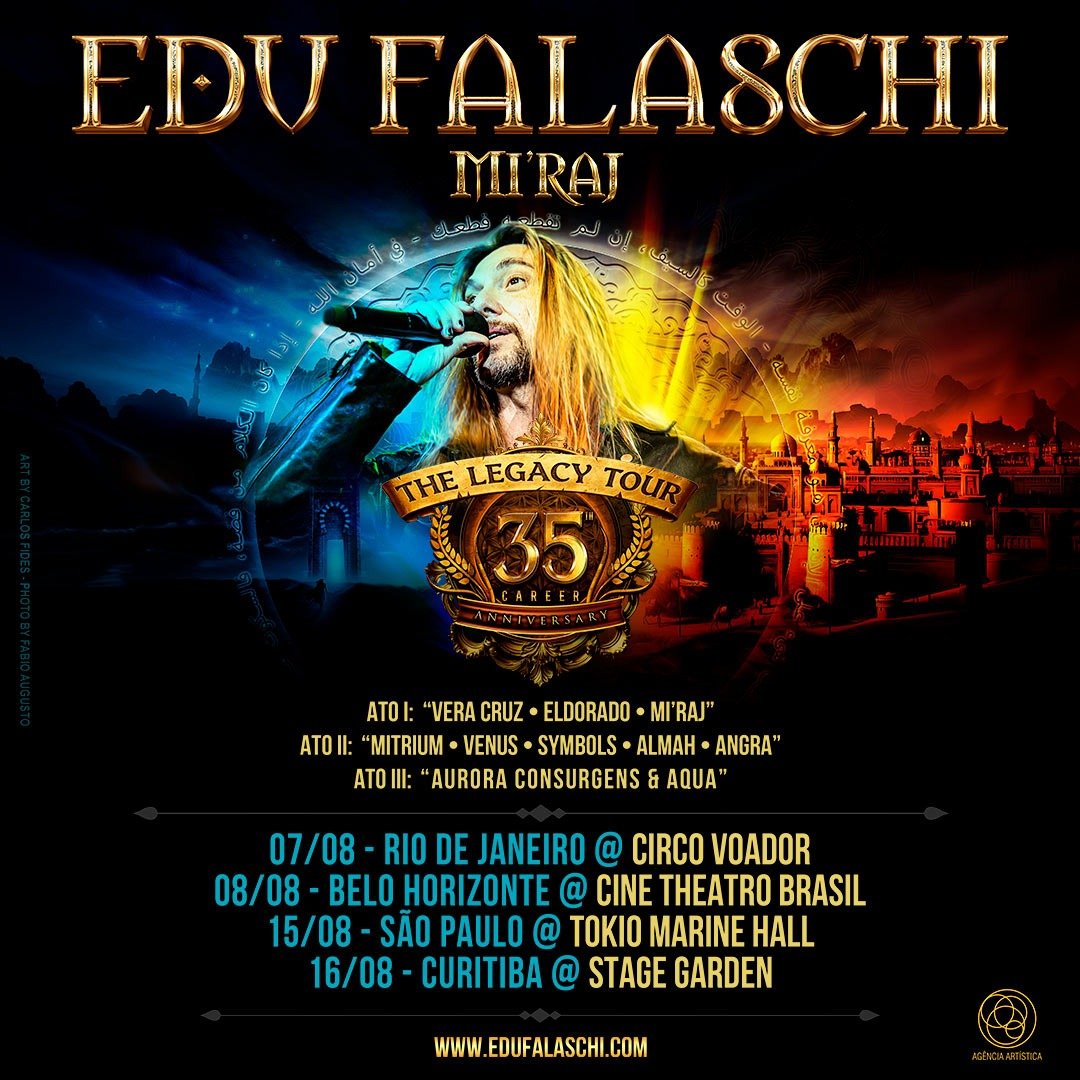Edu Falaschi anuncia Mi’raj & The Legacy Tour Edu Falaschi anuncia Mi’raj & The Legacy Tour; fãs podem votar no repertório
