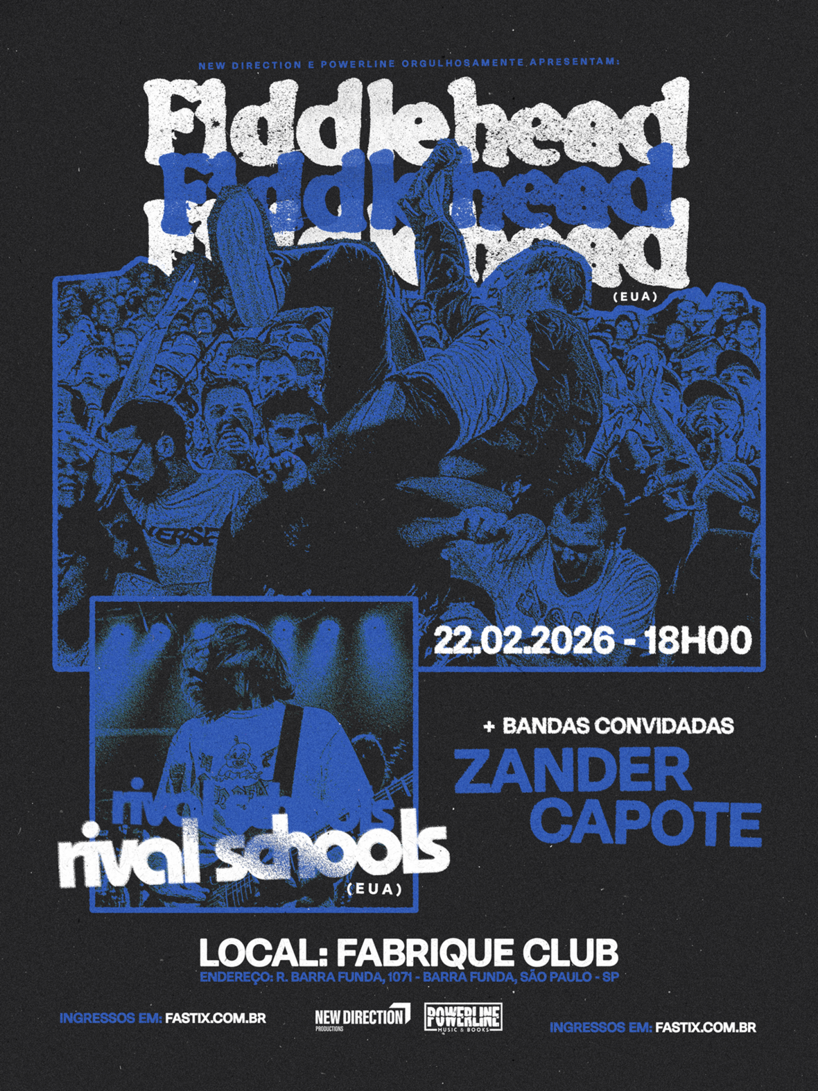 Zander e Capote se juntam a Fiddlehead e Rival Schools para domingo histórico em SP Zander e Capote se juntam a Fiddlehead e Rival Schools para domingo histórico em SP