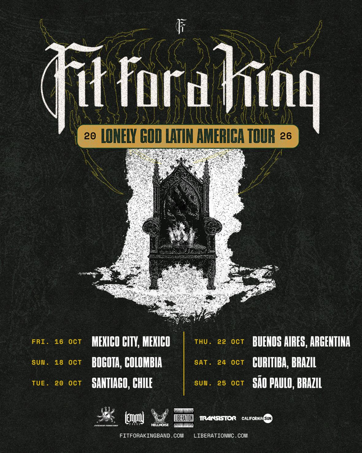 Fit For A King traz turnê do álbum “Lonely God” ao Brasil em outubro Fit For A King traz turnê do álbum “Lonely God” ao Brasil em outubro