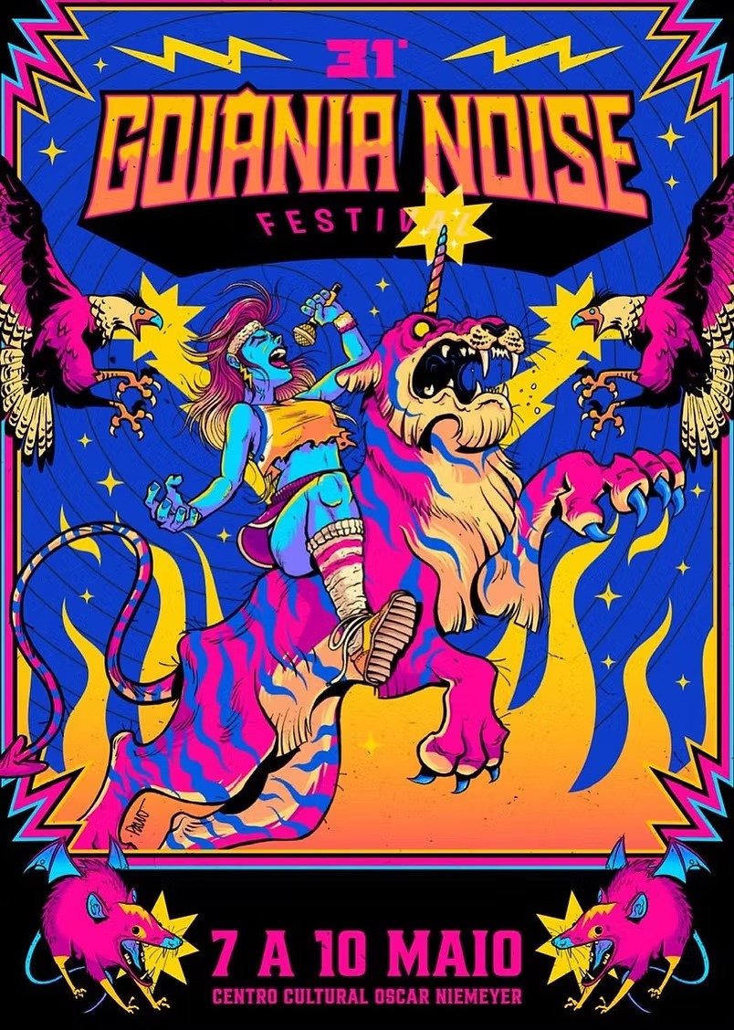 31º Goiânia Noise Festival confirma datas e anuncia identidade visual assinada por Paulo Rocker 31º Goiânia Noise Festival confirma datas e anuncia identidade visual assinada por Paulo Rocker