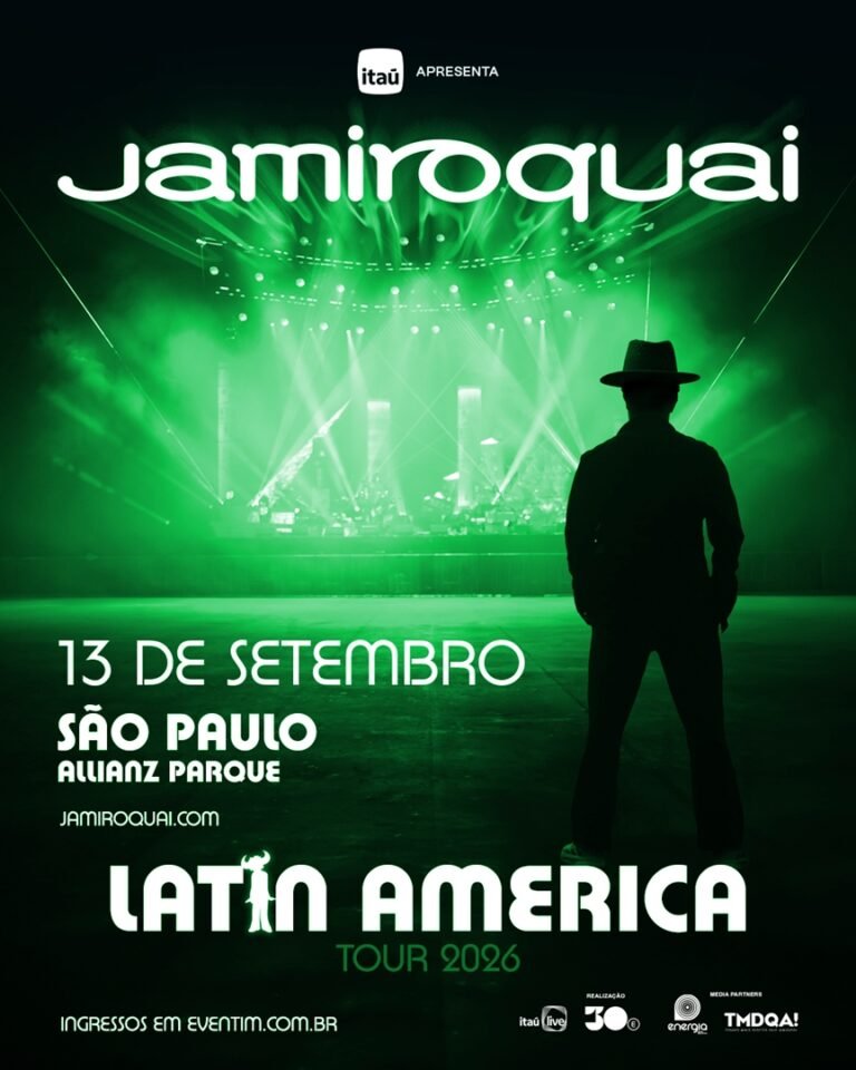Jamiroquai anuncia turnê pela América Latina em 2026 com show em São Paulo