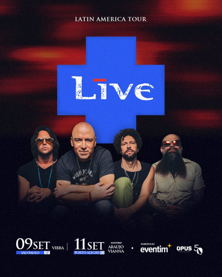 Após 25 anos, a lendária banda de rock alternativo LIVE anuncia retorno ao Brasil com shows em São Paulo e Porto Alegre