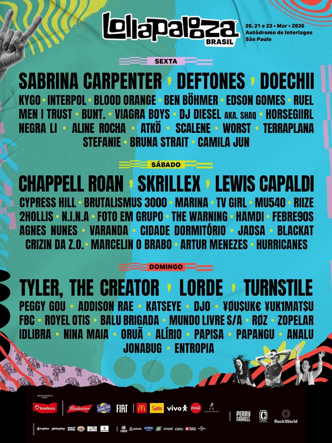 Lollapalooza Brasil 2026: A menos de dois meses do festival, artistas nacionais celebram curadoria diversa Lollapalooza Brasil 2026 acontece nos dias 20, 21 e 22 de março