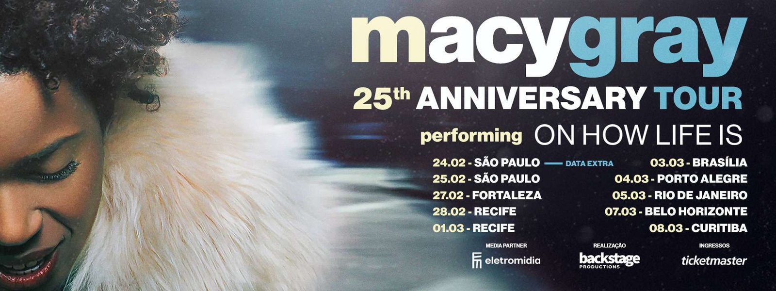 Macy Gray celebra 25 anos de 