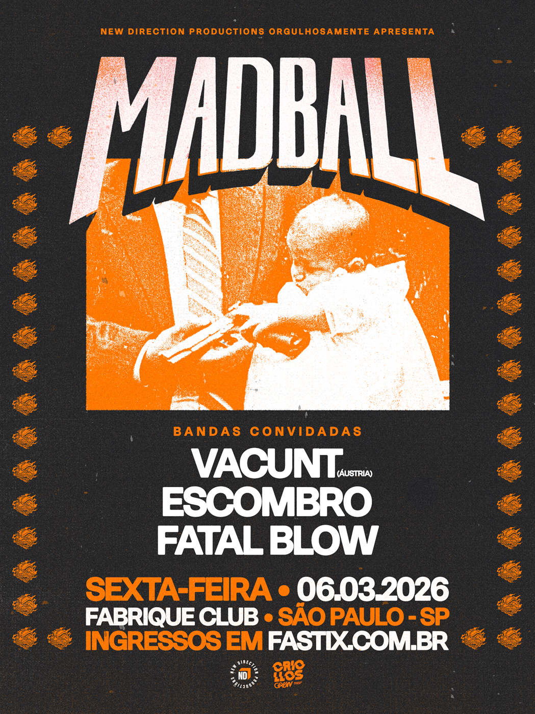 Madball: Reis do hardcore nova-iorquino incendeiam São Paulo nesta sexta-feira (6) Madball: os reis do hardcore retornam a São Paulo nesta sexta-feira (6)