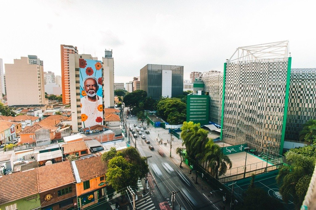 Gilberto Gil ganha mural gigante em frente ao Allianz Parque O Rei na Rua: Gilberto Gil ganha mural gigante em frente ao Allianz Parque