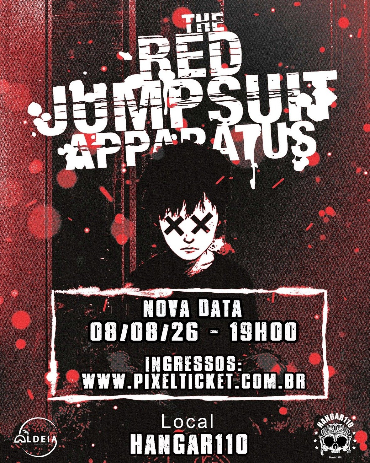  The Red Jumpsuit Apparatus em São Paulo tem nova data: 8 de agosto