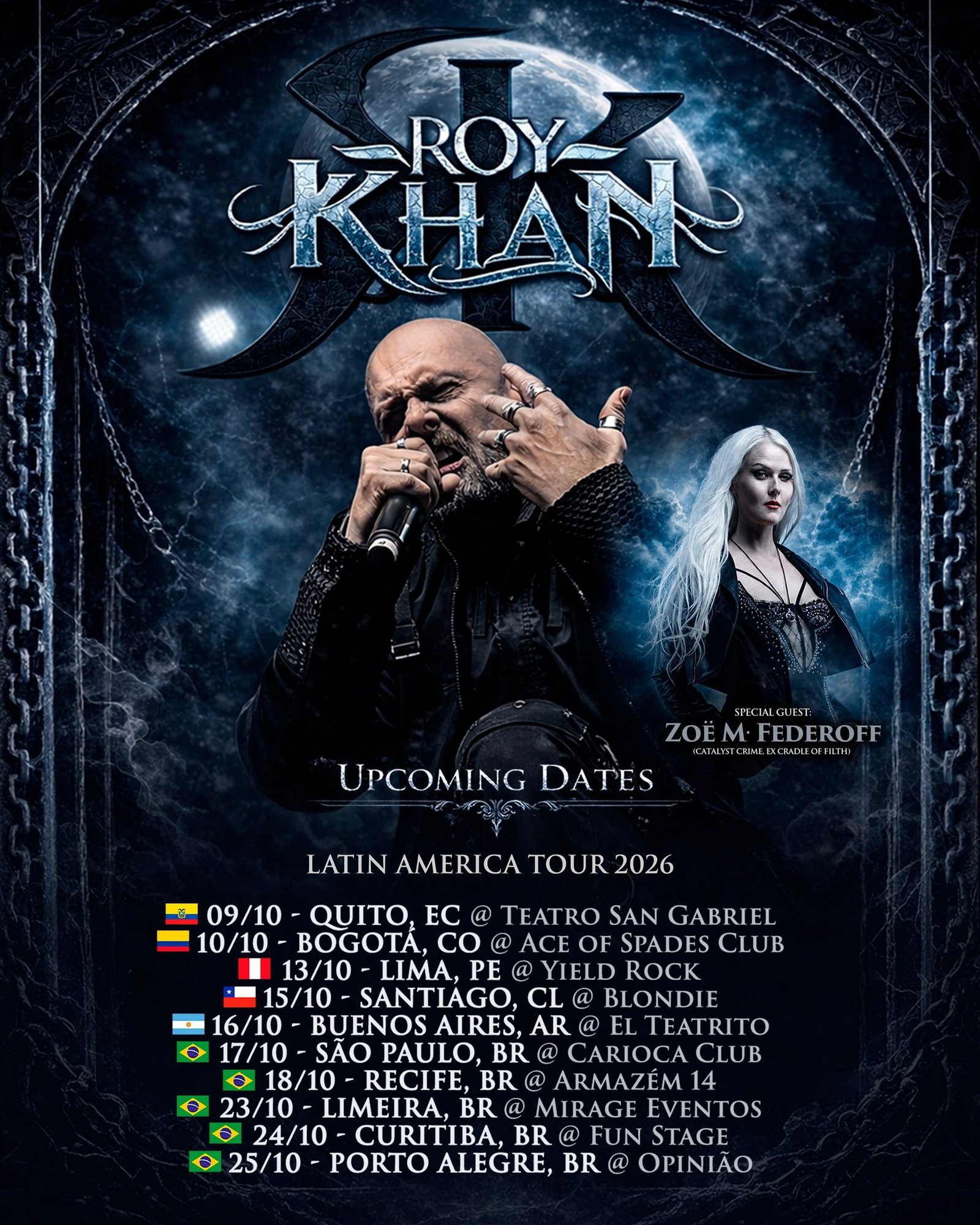Cartaz oficial de divulgação da turnê 