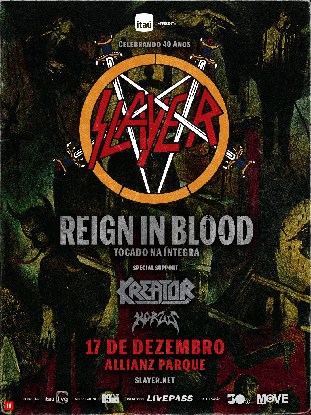 Slayer faz show único em São Paulo para celebrar os 40 anos da obra-prima "Reign In Blood" Slayer Sp26 0XJJf9sJMixJ09Rd