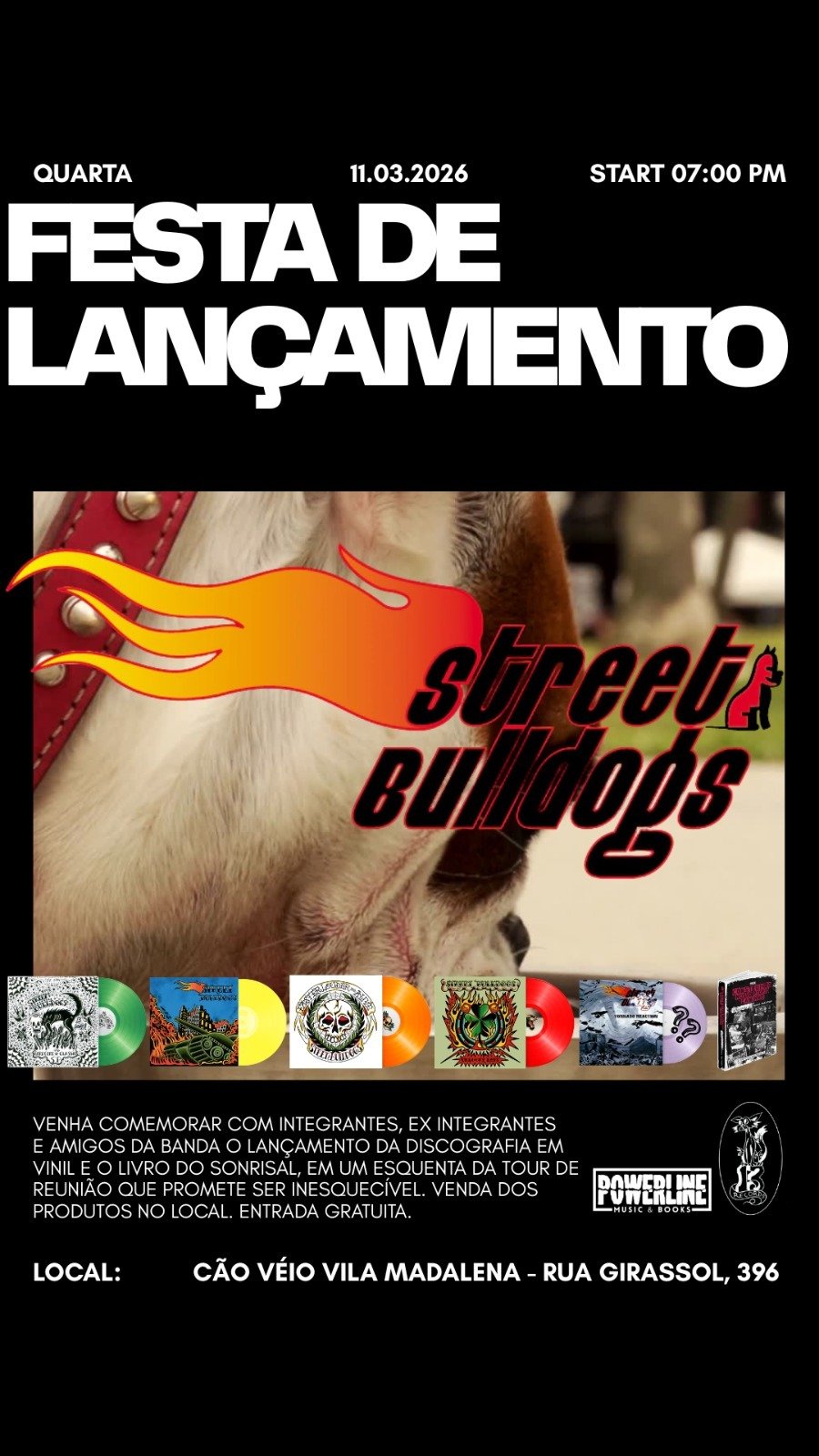Street Bulldogs inicia amanhã (11) celebrações de sua turnê de reunião com festa na Vila Madalena Street Bulldogs revive clássicos em aguardada série de shows de reunião