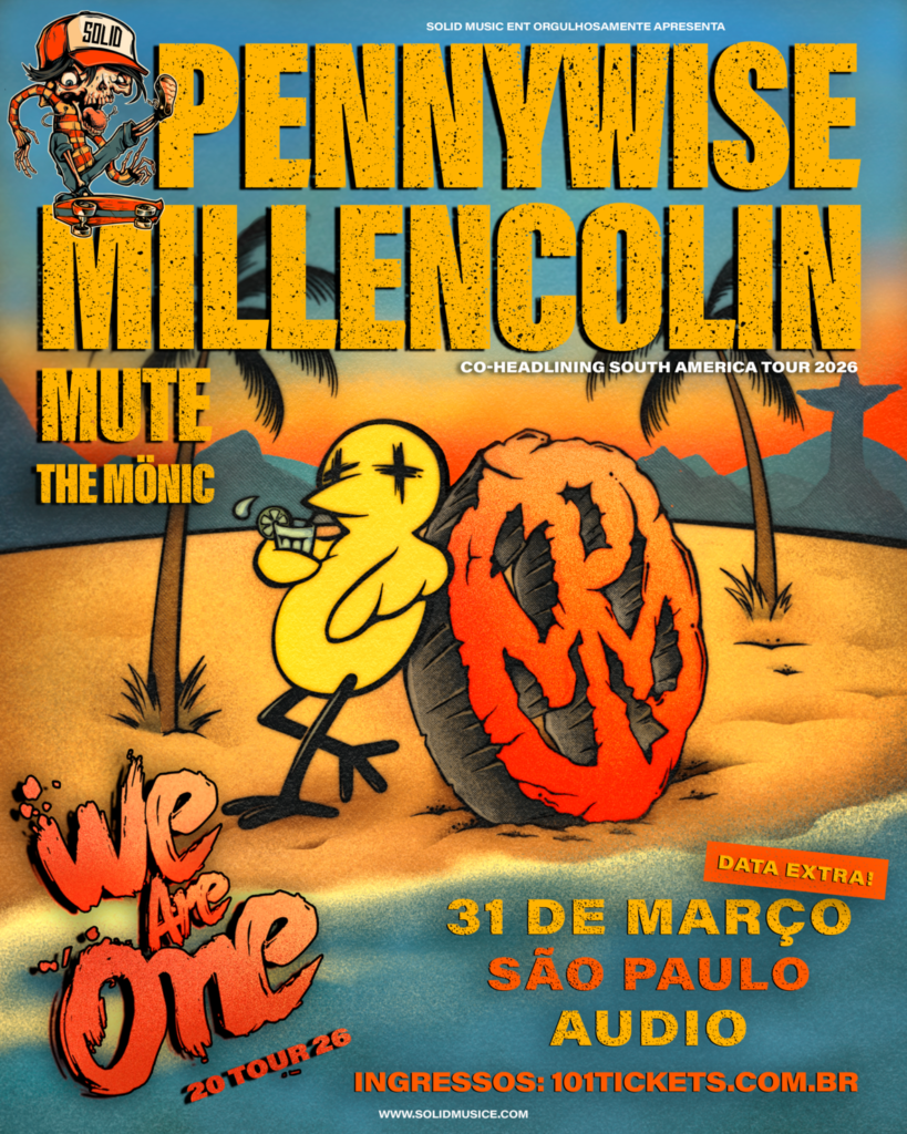 We Are One Tour 2026: Com ingressos esgotados, Pennywise e Millencolin anunciam data extra em SP weareone26 dataextrasp