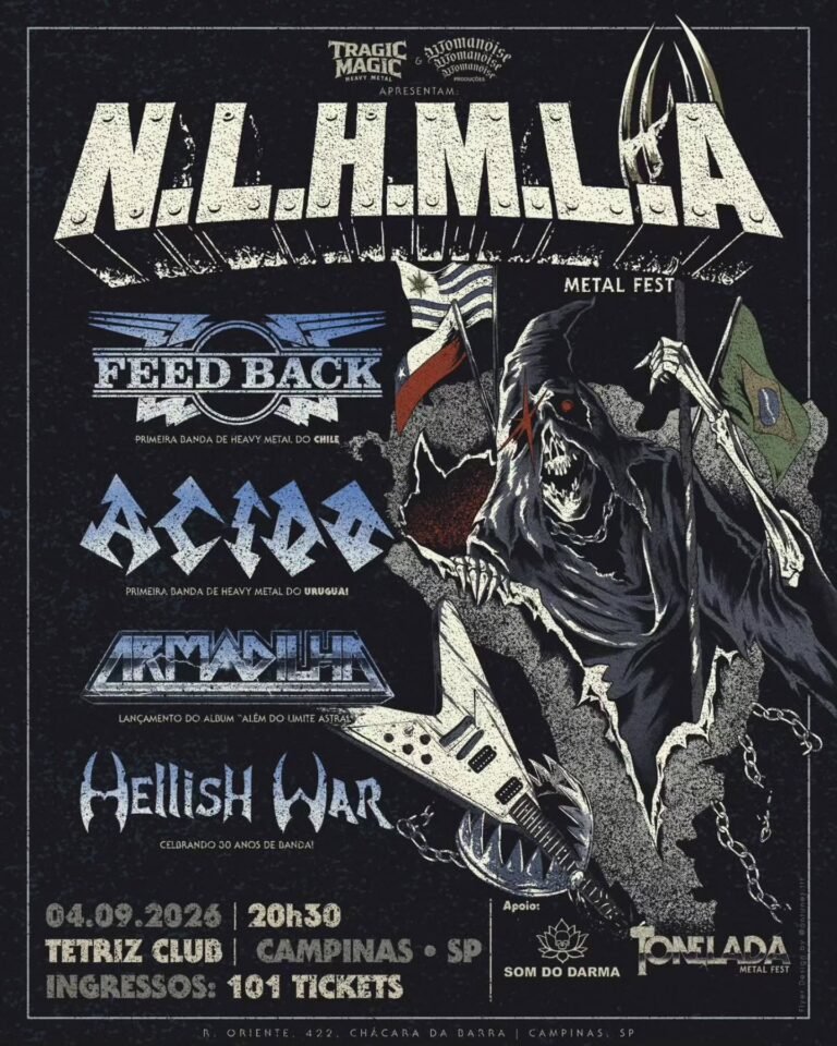 N.L.H.M.L.A. Metal Fest reúne pioneiros do Heavy Metal latino-americano em Campinas