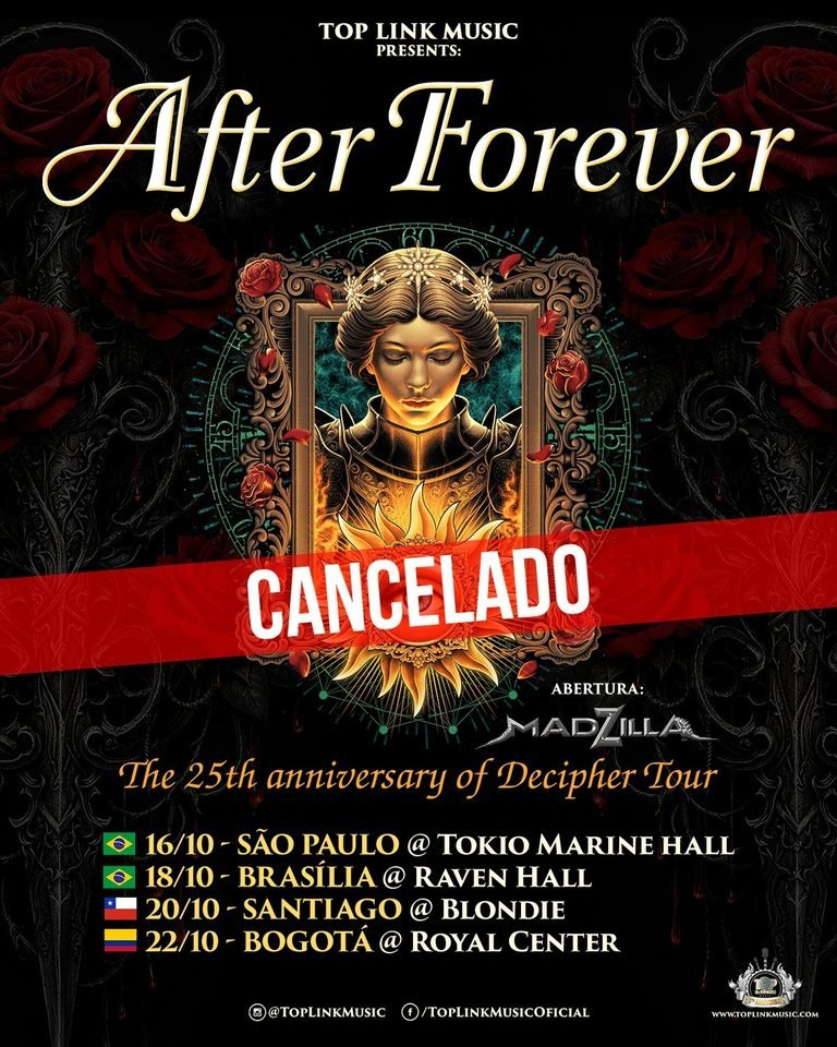 After Forever cancela turnê pela América Latina